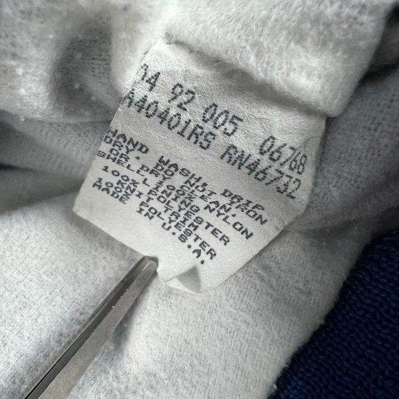 VTG 90s Chalkline NFL New York Giants Satin Jacket Adult Medium Blue Button Snap - Picture 7 of 13